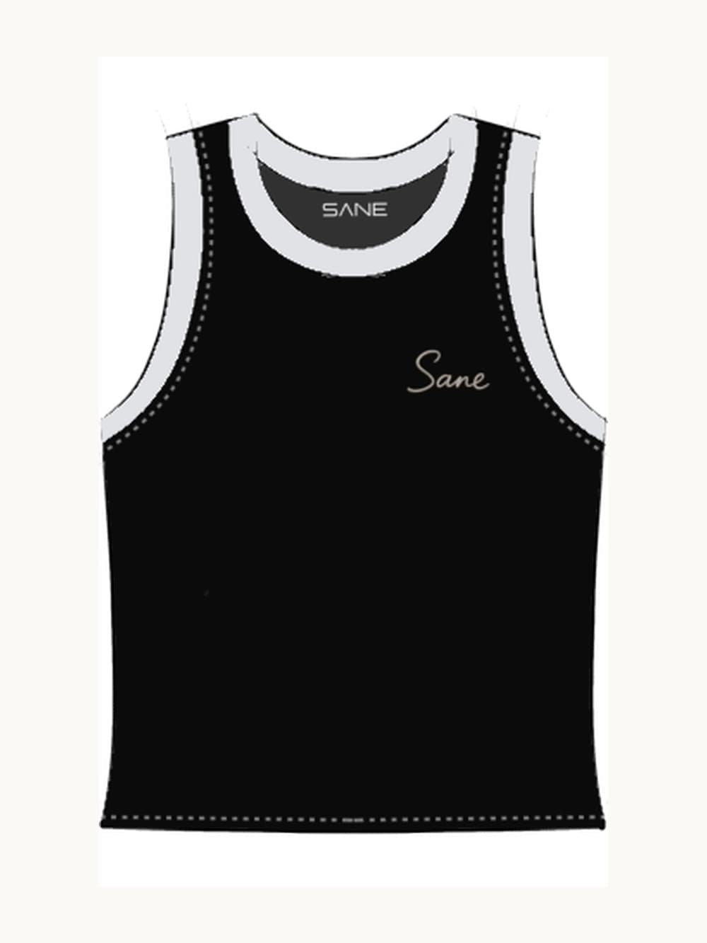 Sane Jersey in black, front view