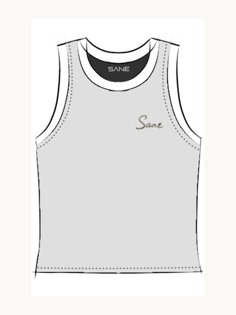 Sane Jersey in grey, front view